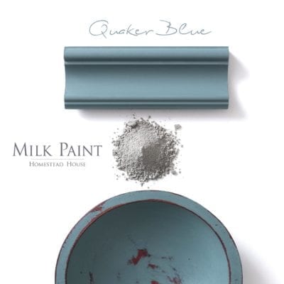 quaker blue milk paint