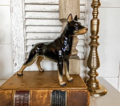 Vintage Doberman Ceramic Dog Home Décor