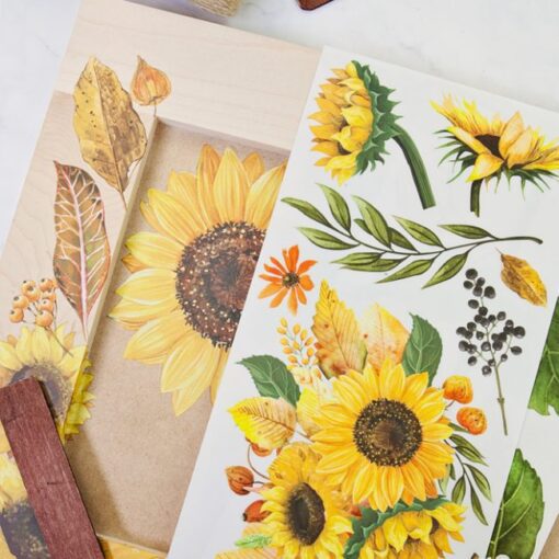Sunflower Afternoon Decor Transfer Redesign with Prima