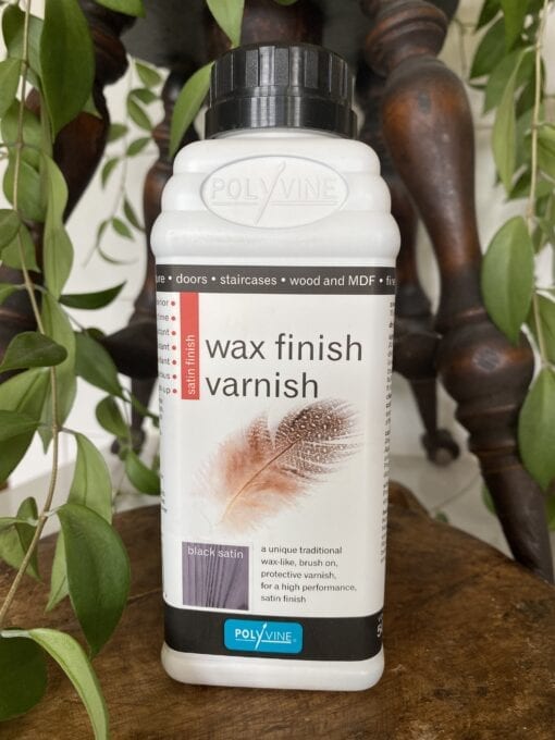 Polyvine Black Satin Wax Finish Varnish