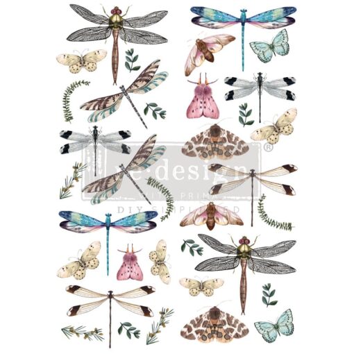 Riverbed Dragonflies Decor Transfer Redesign by Prima