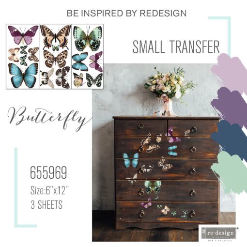 Butterfly Decor Transfer Redesign with Prima