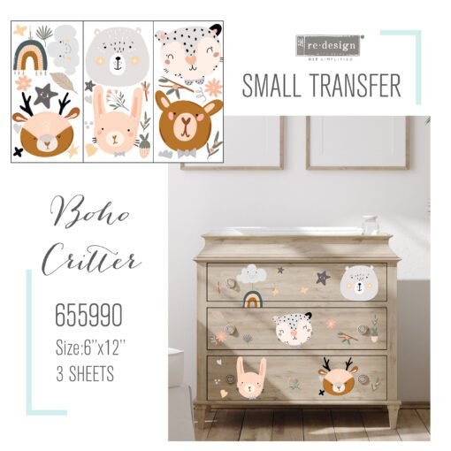 Boho Critter Transfer Redesign with Prima