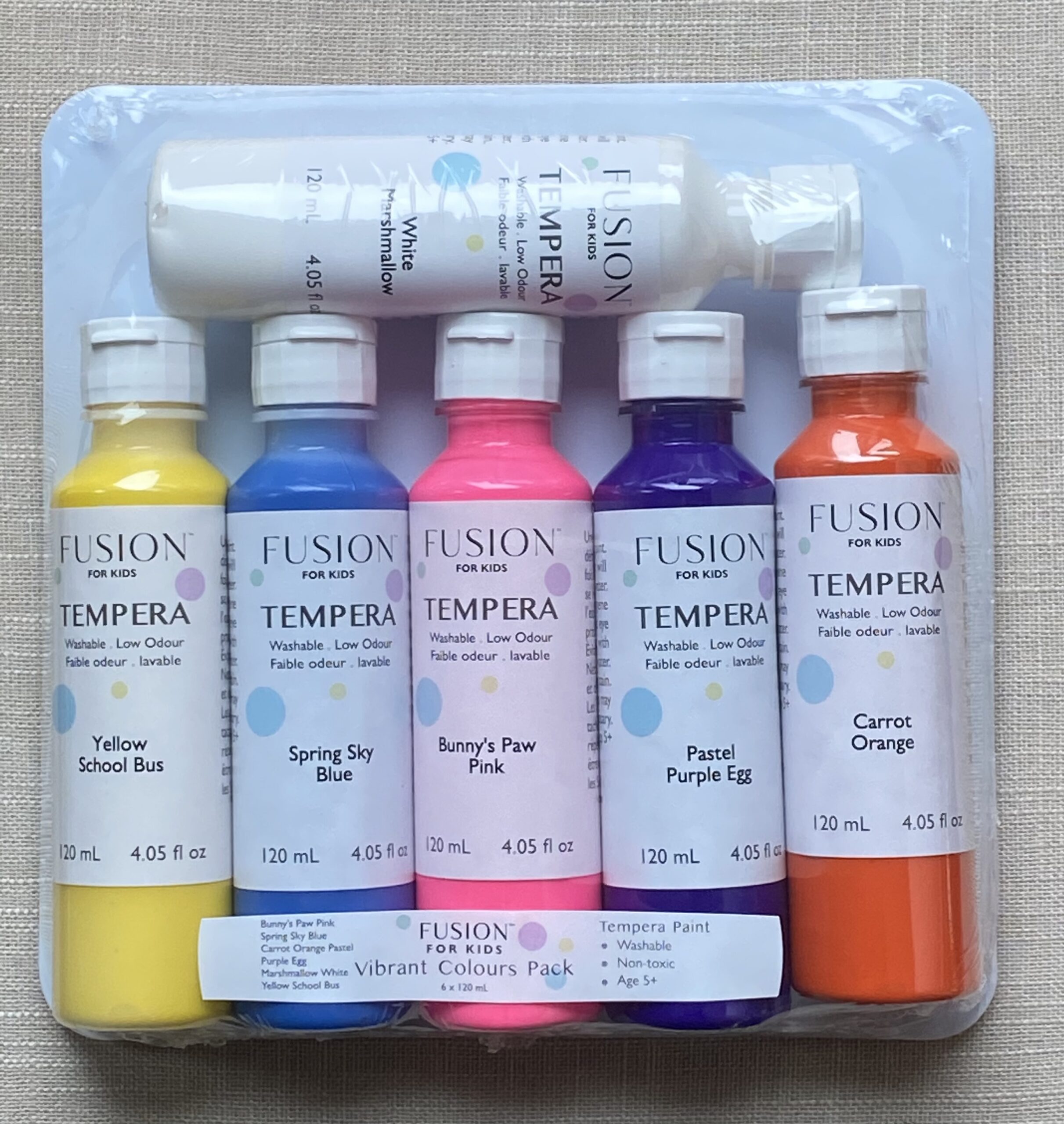 Fusion for Kids Tempera Rainbow Kit Vibrant Colors - Painted