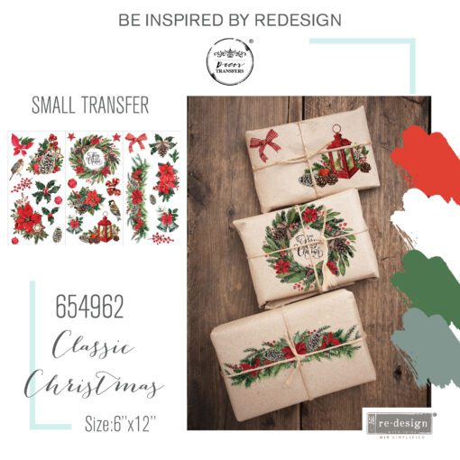 Classic Christmas Transfer Redesign with Prima