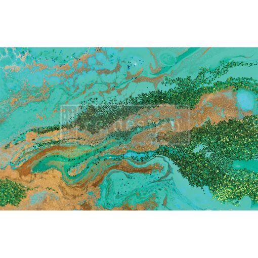 Patina Copper Decoupage Decor Tissue Paper Redesign with Prima