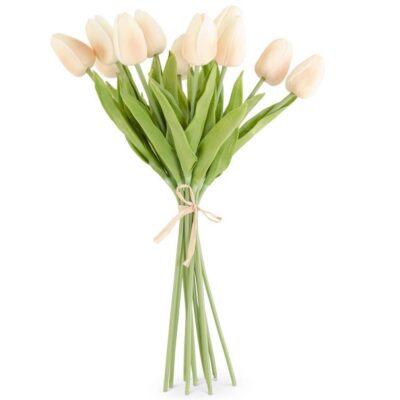 Light Peach Real Touch Tulips