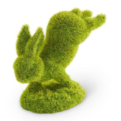 Moss Bunny Standing on Front Feet
