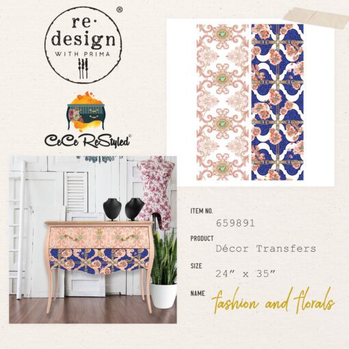 Fashion & Florals Redesign with Prima Transfer