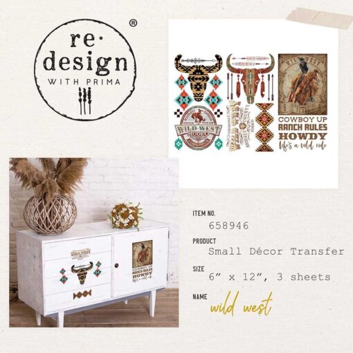 Wild West Small Decor Transfer by Redesign with Prima