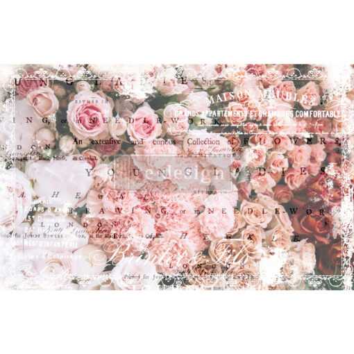 Angelic Rose Garden Decoupage Décor Tissue Paper Redesign with Prima