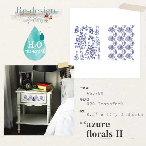 azure florals II h2o transfer