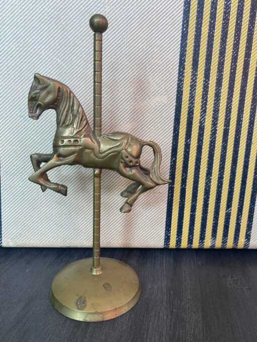 Vintage Brass Carousel Horse Great Home Décor