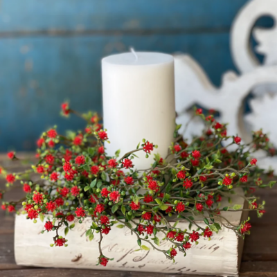 Love Buds Red Candle Ring